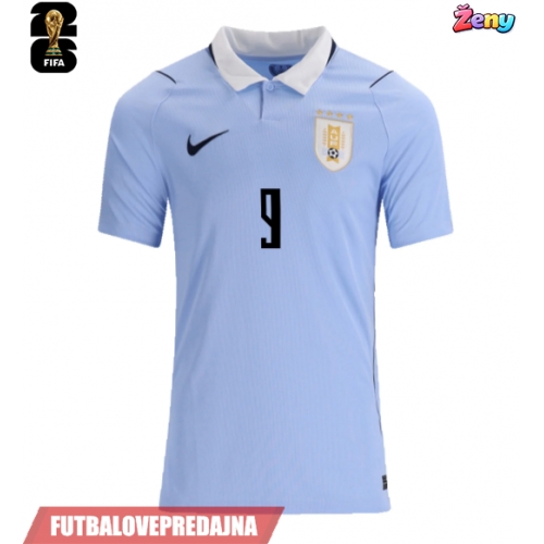 Lacne Ženy Futbalové dres Uruguaj Darwin Nunez #9 MS 2026 Krátky Rukáv - Domáci